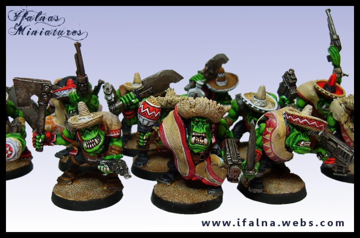 Bandit, Commission, Converstion, Custom, Games Workshop, Mexican, Orks, Poncho, Sand, Sombrero, Warhammer 40,000, Warhammer Fantasy
