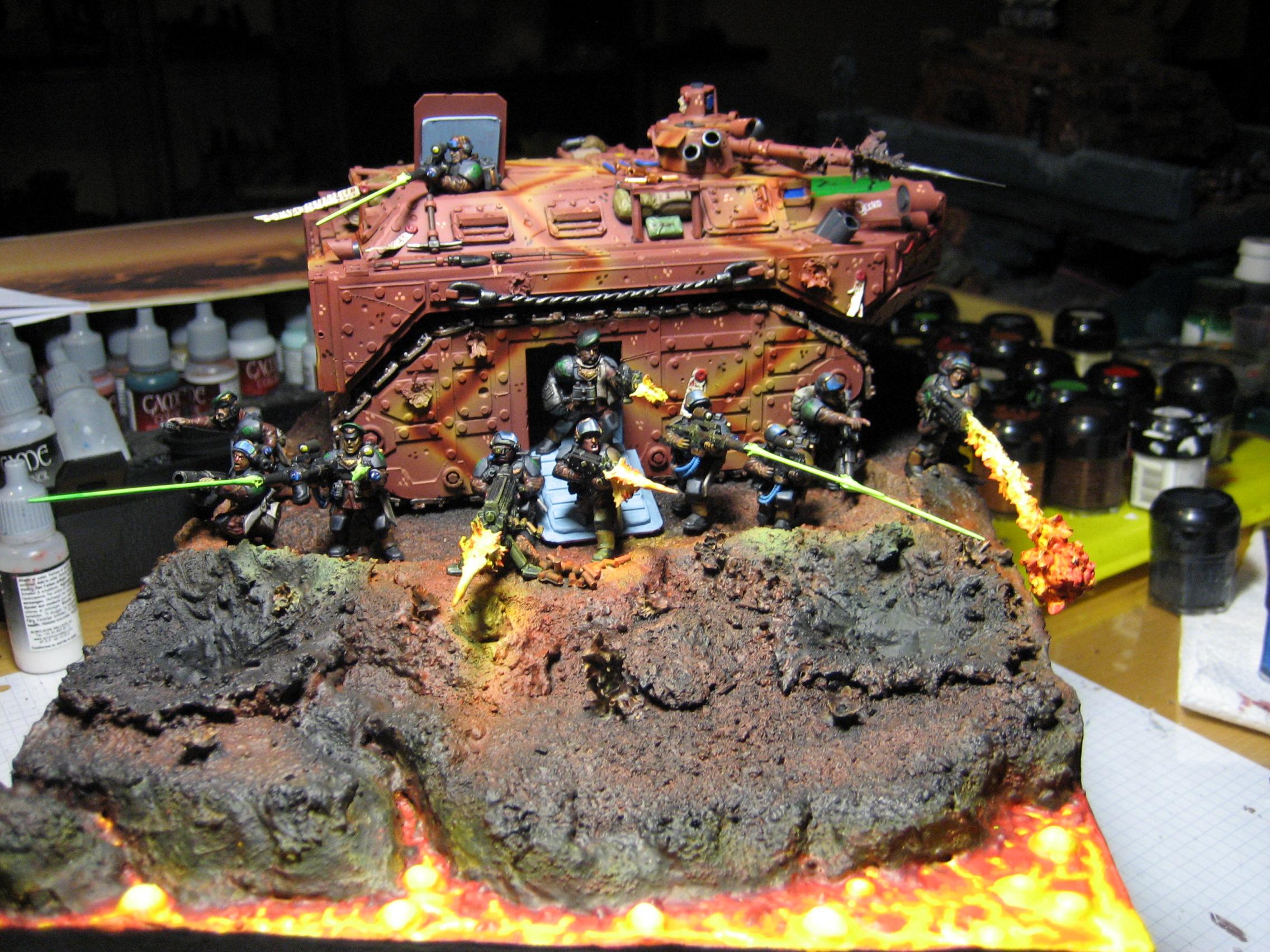 Chimera, Custom Chimera, Custom Tank, Flame Effect, Imperial Guard, Lava, Transport