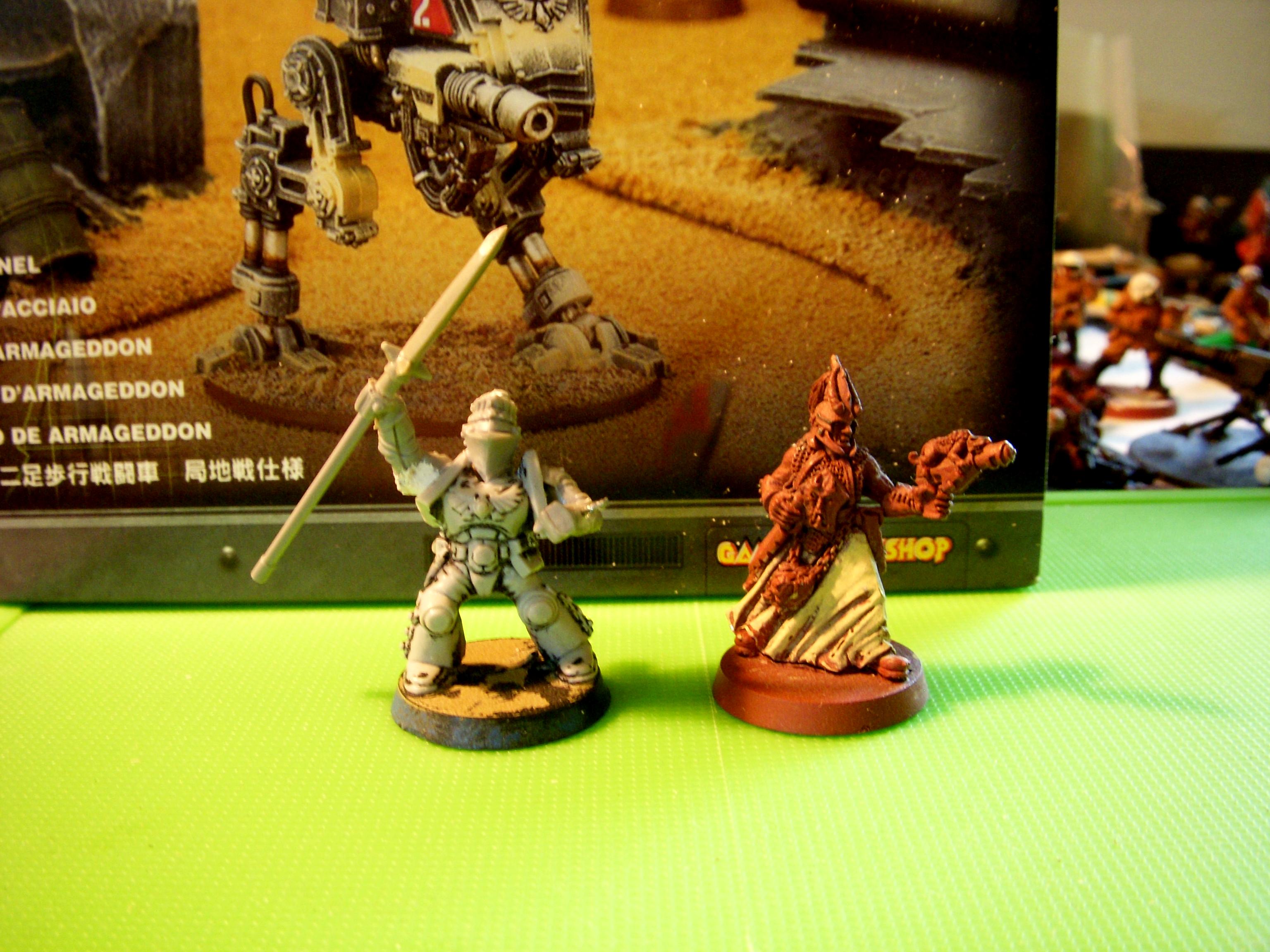 Crusader, Inquisitor Henchmen, Mystic, Necromunda, Vintage Figures, Work In Progress