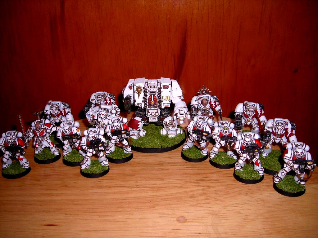 Dreadnought, Space Marines, Tactical Squad, Warhammer 40,000, White Scars