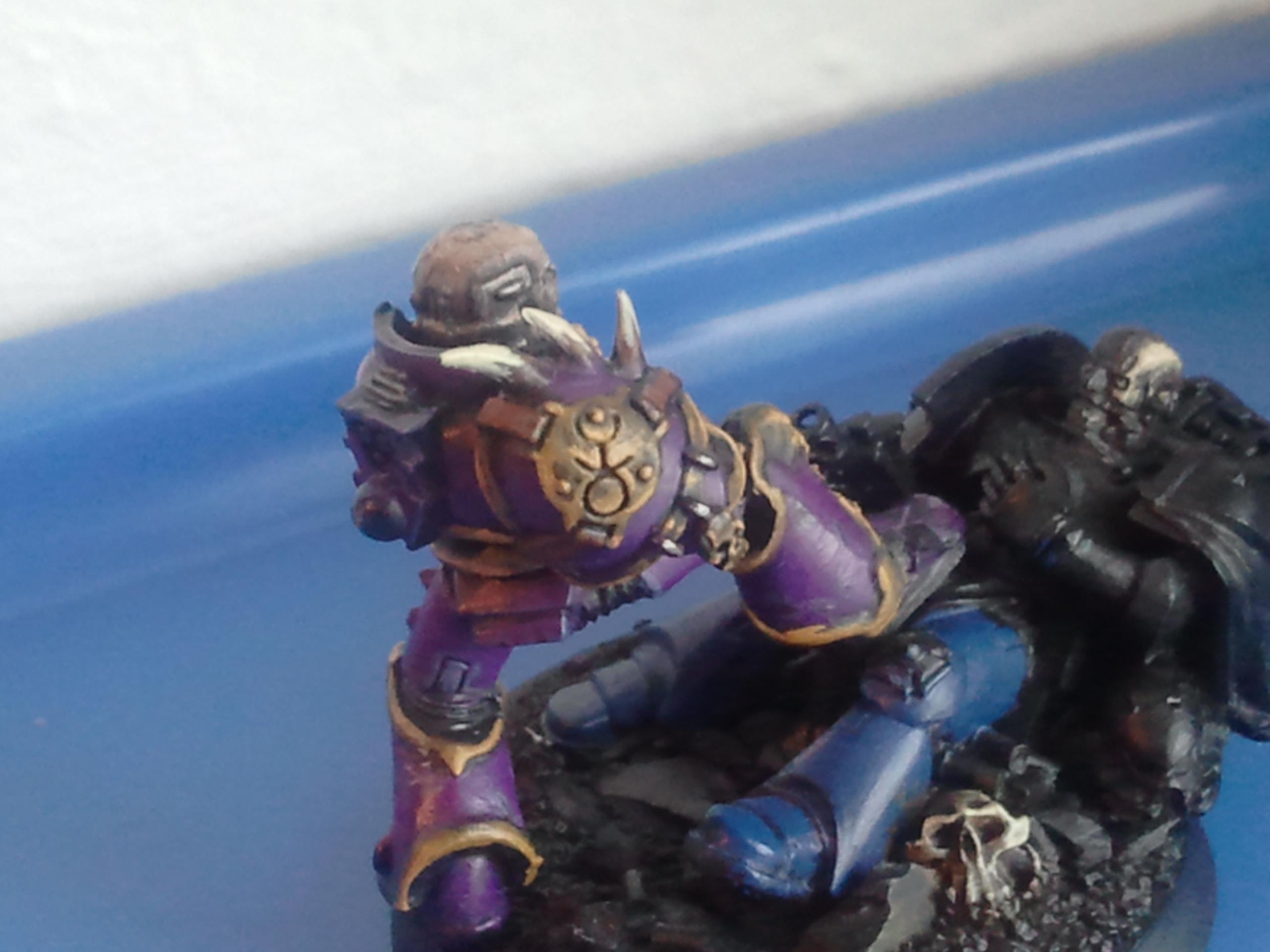 Chaos Space Marines, Non-Metallic Metal, Pose, Slaanesh, Space Marines, Work In Progress