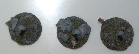 Top view of finsihed bases