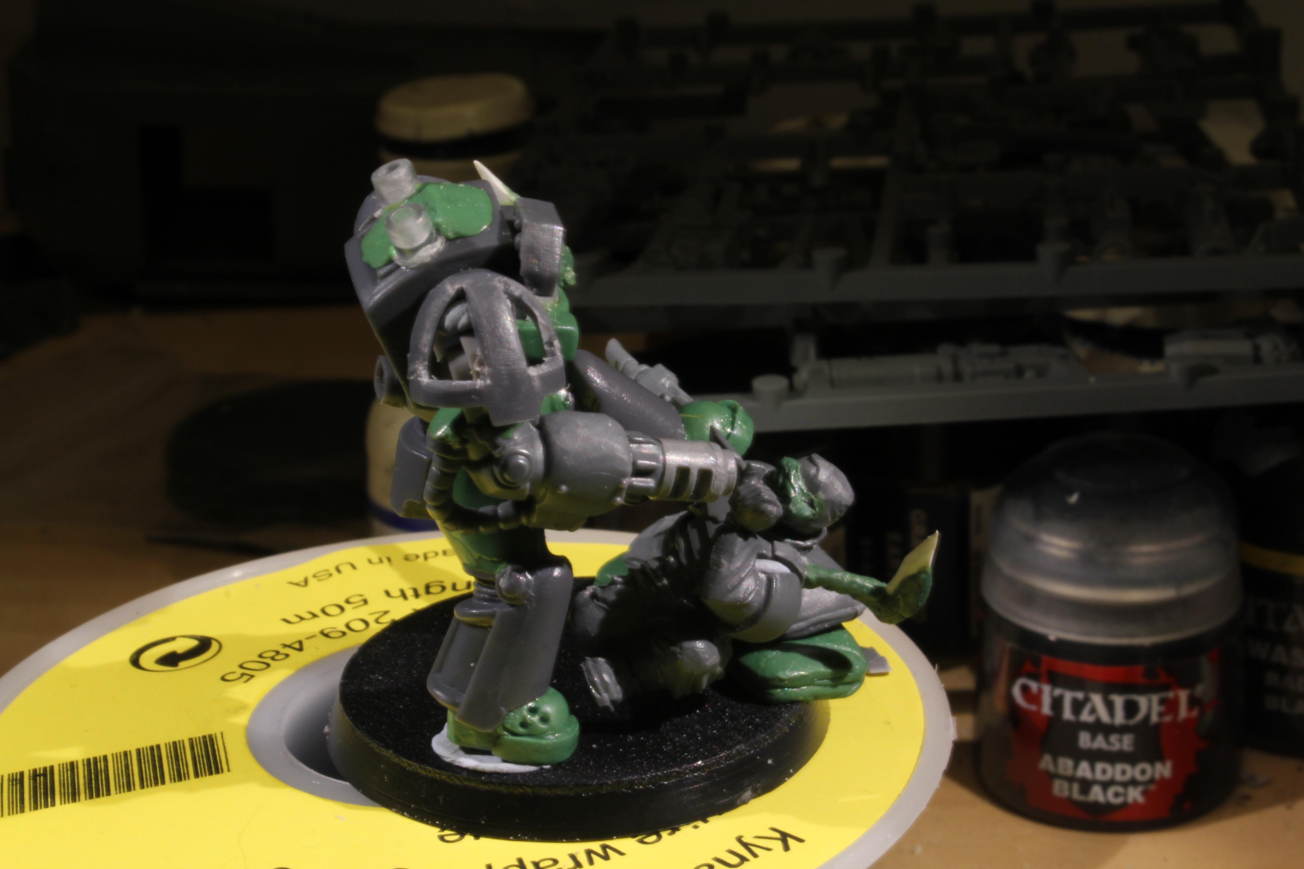 Conversion, Greenstuff, Terminator Armor, Work In Progress