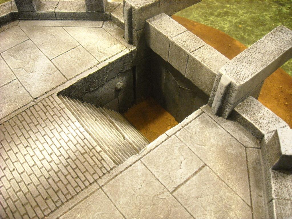 Detail of stairs to gate