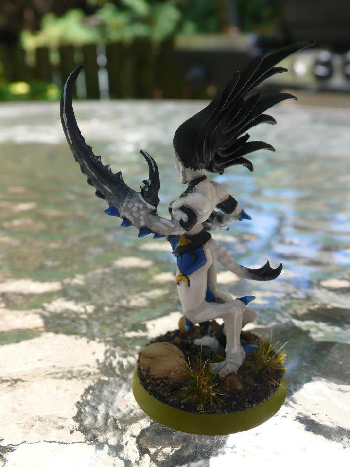 Daemonette with major sanding work on the torso & test paint job