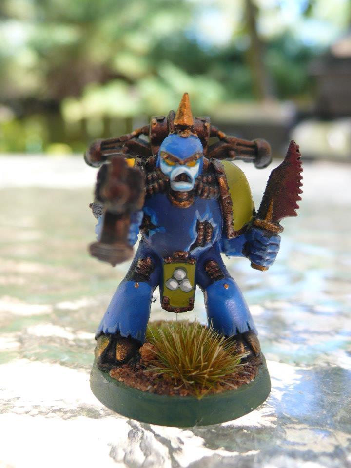 Plague Marine- first model I ever painted