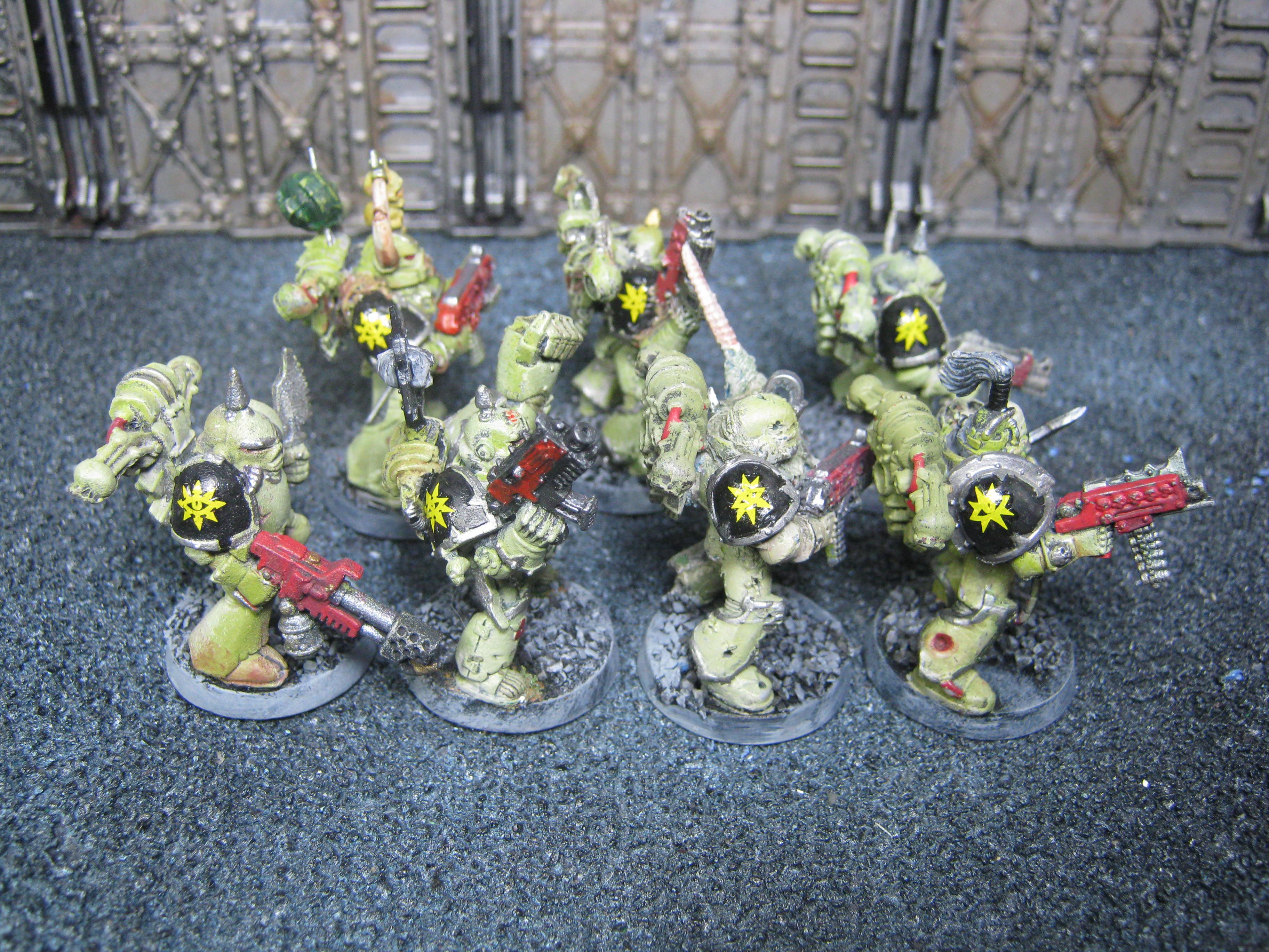 Chaos Space Marines, Conversion, Nurgle, Plague Marines, Raptors, Warhammer 40,000