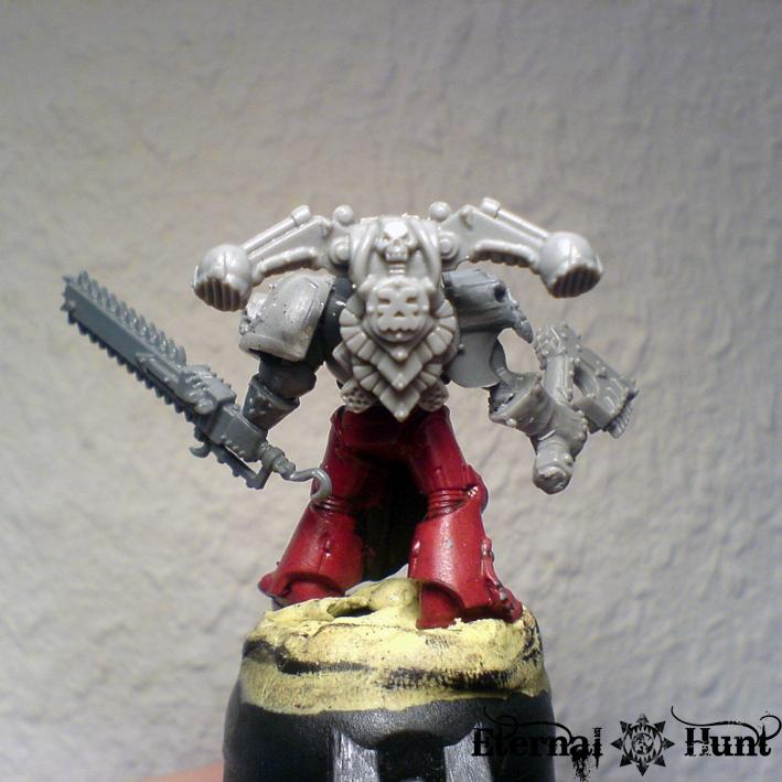 Berzerker, Champion, Chaos, Conversion, Khorne, Warhammer 40,000, Work In Progress, World Eaters