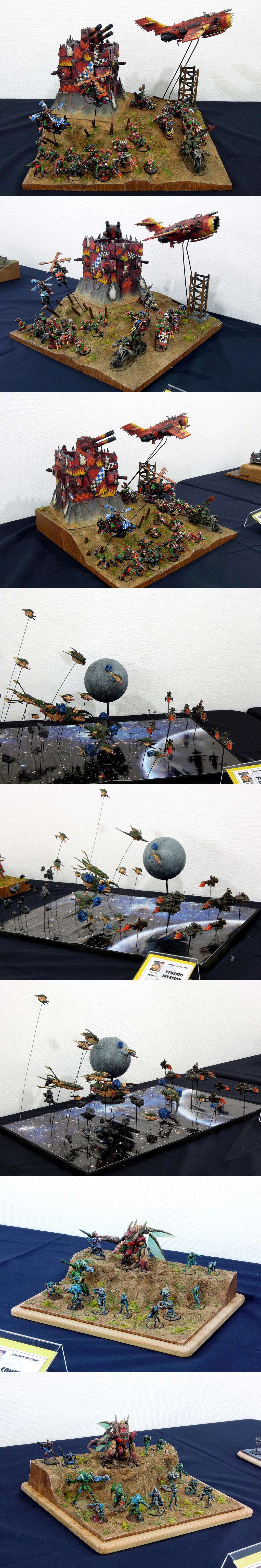 Battlefleet Gothic, Combined Army, Diorama, Display, Exhibition, Infinity, Orks, Warhammer 40,000, Warhammer Fantasy