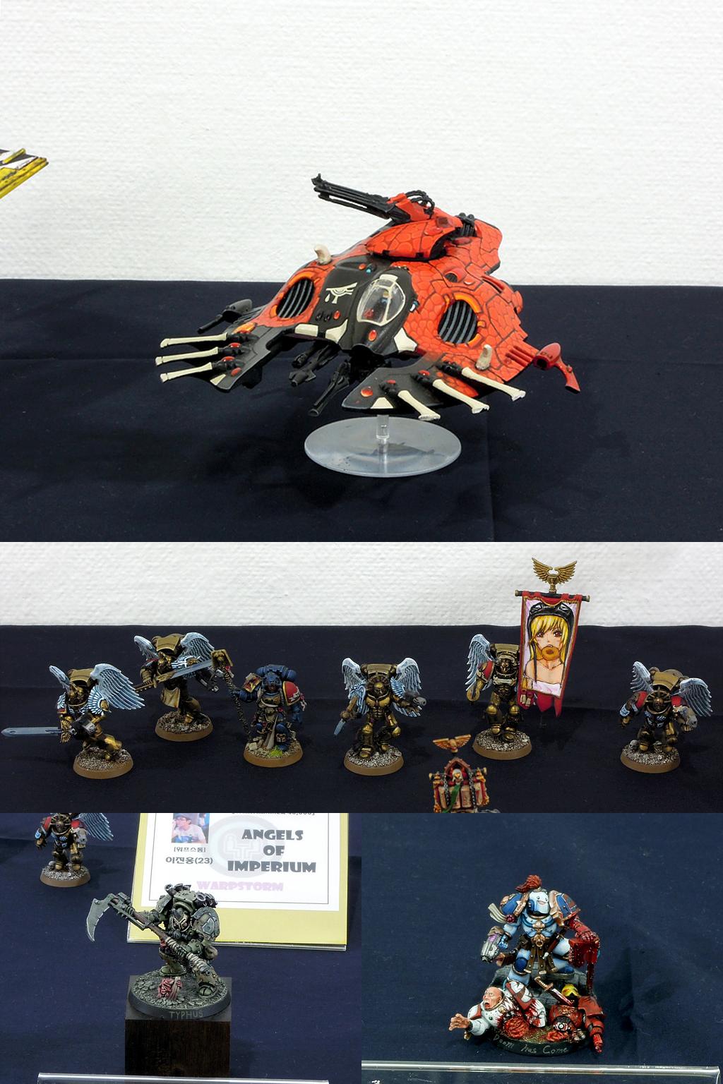 Blood Angels, Chaos Space Marines, Display, Elder, Exhibition, Infinity, Pre-heresy, Warhammer 40,000, Warhammer Fantasy, Wave Serpent