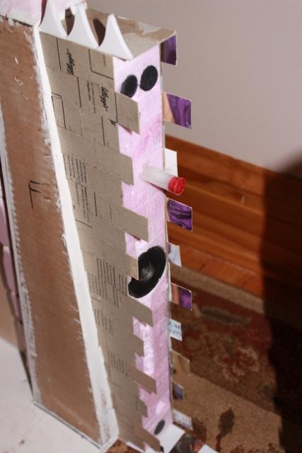 This is how the wall piece with the cliff, and the main gate connect, I used a series of magnets and large pins