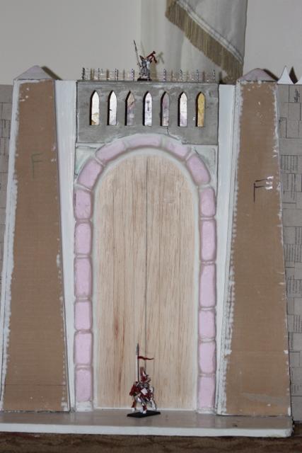 Here is the main gate section with models for scale purposes