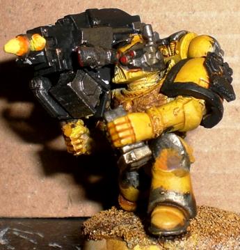 Custom Built, Devastator, Heavy Bolter, Homemade, Imperial, Imperial Fists, Painted, Scratch Build, Space Marines