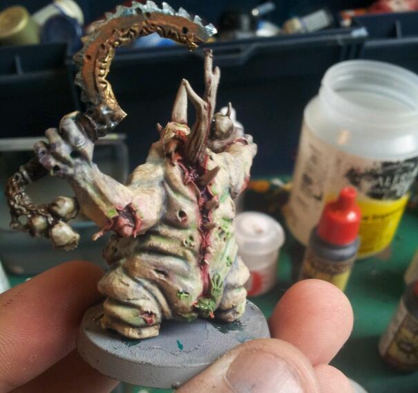 started on the details. i wanted the browns to be the same as the cover of the lost and the dammed. 