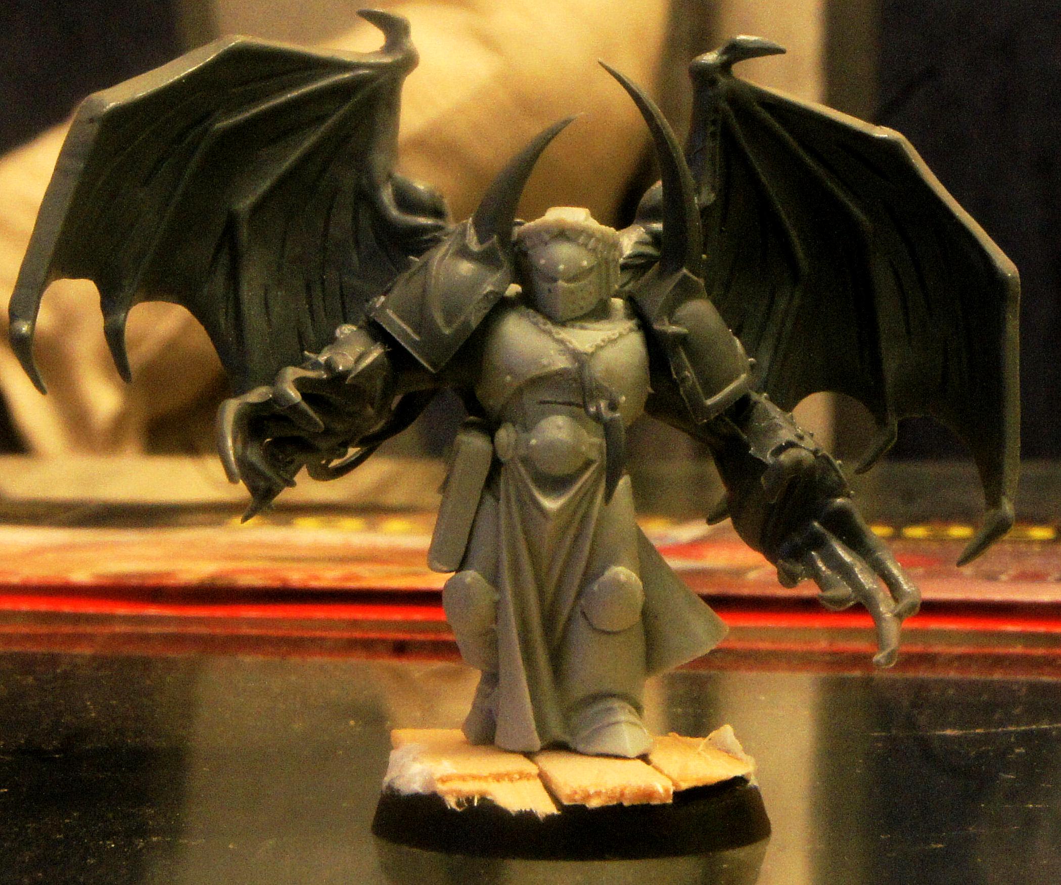 Chaos Lord, Chaos Space Marines, Emperor's Champion, Fallen, Modelling, Mutation, Painting, Possessed, Winged, Work In Progress