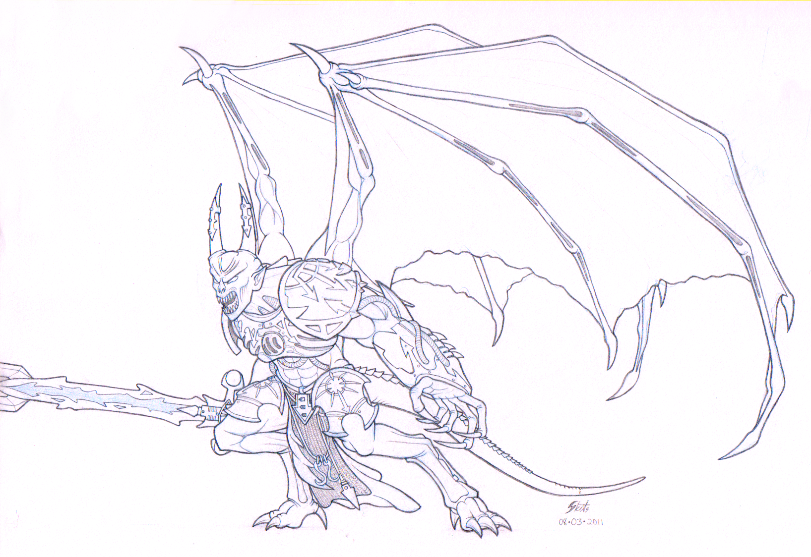 Thousand Sons, Daemon Prince - sketch