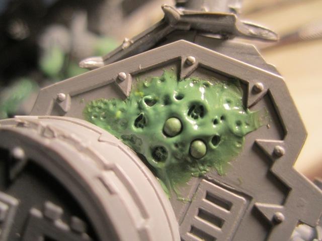 Finish by distressing the surface even more with a pin and a ball point pen.  DONE. 