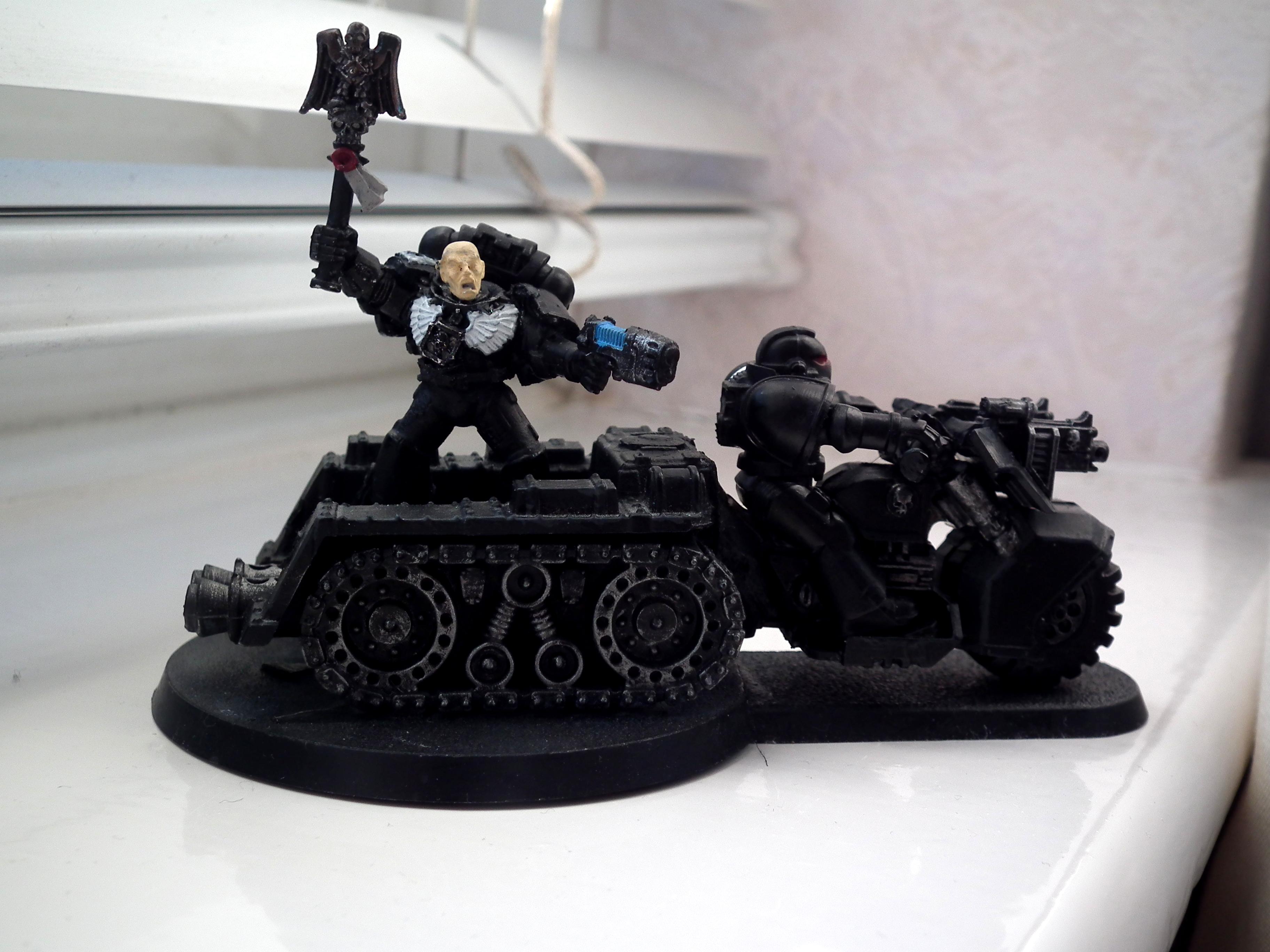 Bike, Chaplain, Conversion, Raven Guard, Space Marines, Warhammer 40,000
