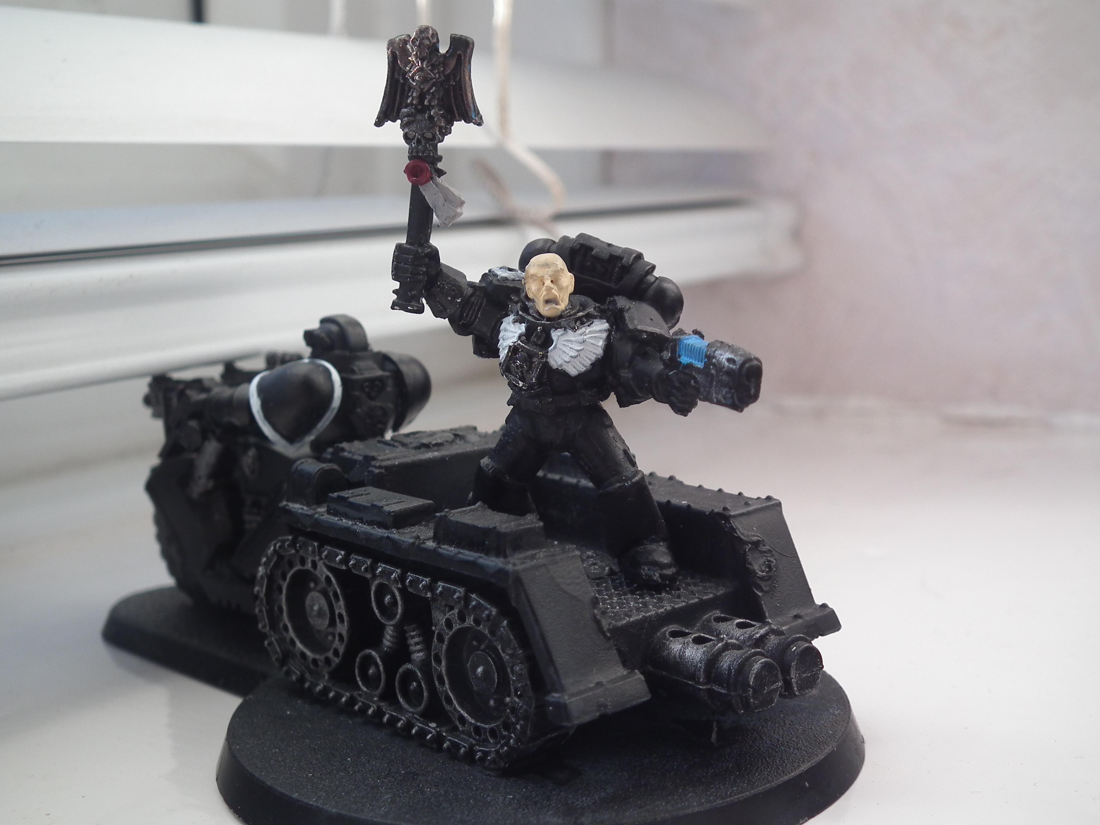 Bike, Chaplain, Conversion, Raven Guard, Space Marines, Warhammer 40,000