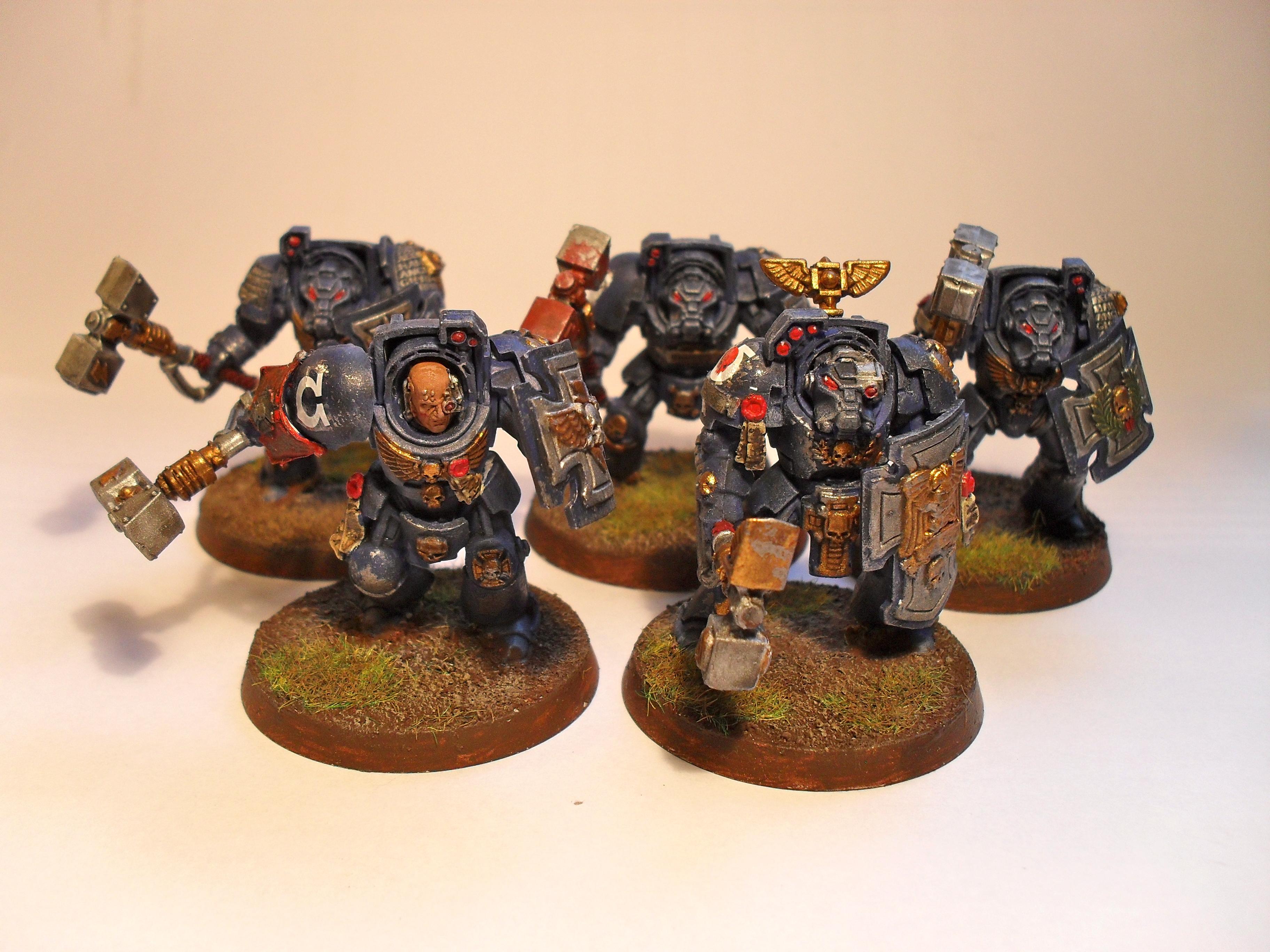 Terminators with Thunder Hammers and Storm Shields