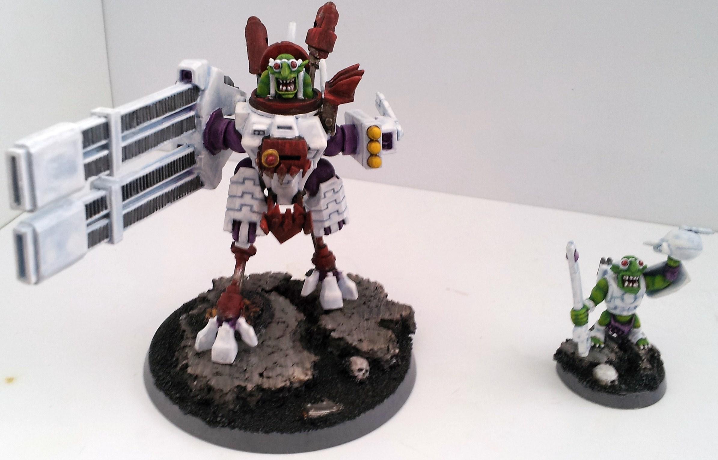 Allies, Broadsides, Conversion, Convert, Crisis Battlesuit, Fire Warriors, Grots, Looted, Orks, Suit, Tau, Tau Abuse