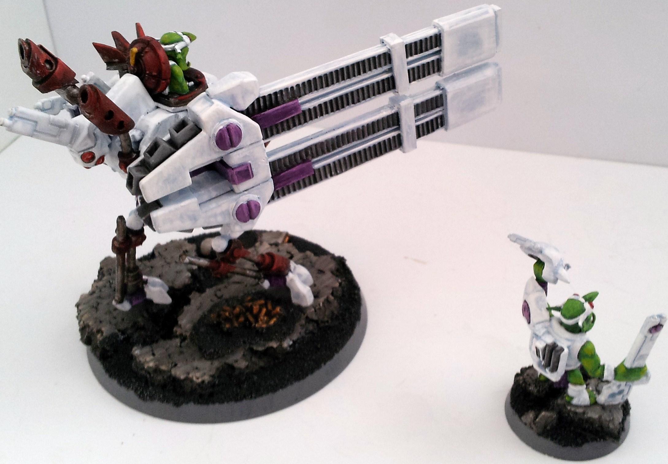 Allies, Broadsides, Conversion, Convert, Crisis Battlesuit, Fire Warriors, Grots, Orks, Suit, Tau