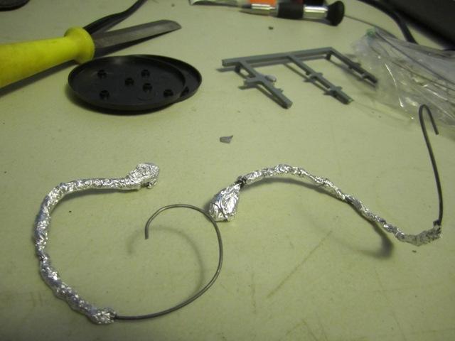 Pair of bio mechanical tentacles starting to take shape