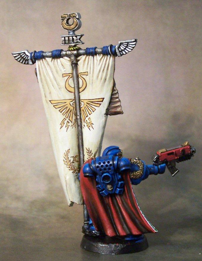 Banner, Honour Guard, Space Marines, Standard, Standard Bearer, Ultramarines, Veteran, Work In Progress