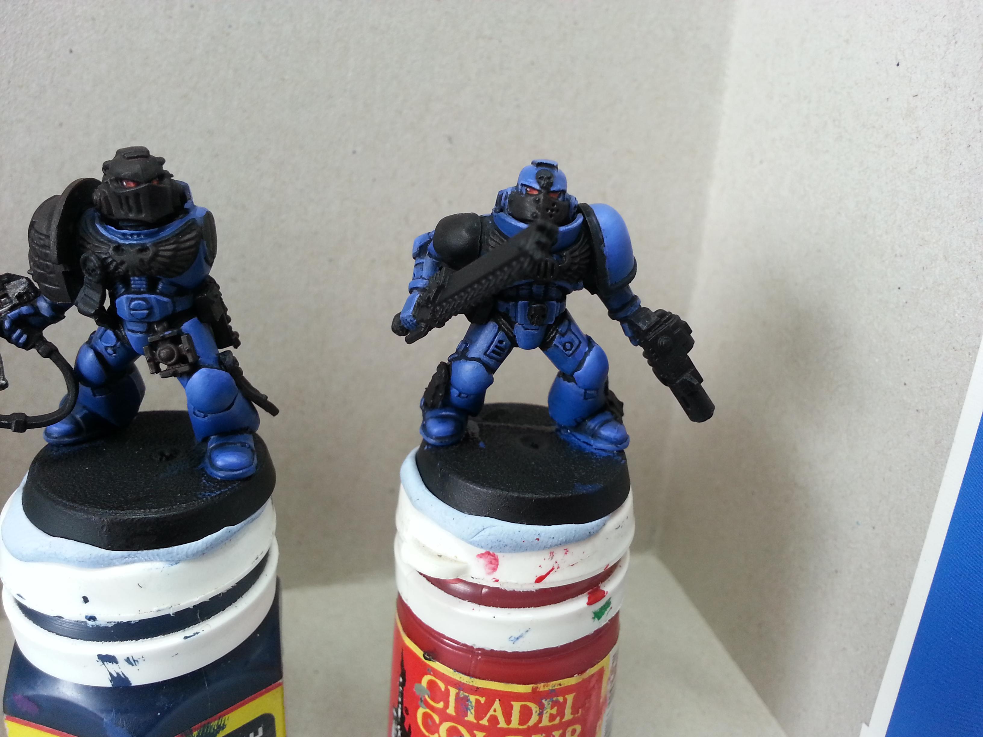 Blending, Space Hulk, Space Marines, Squad, Tactical, Ultramarines, Wet