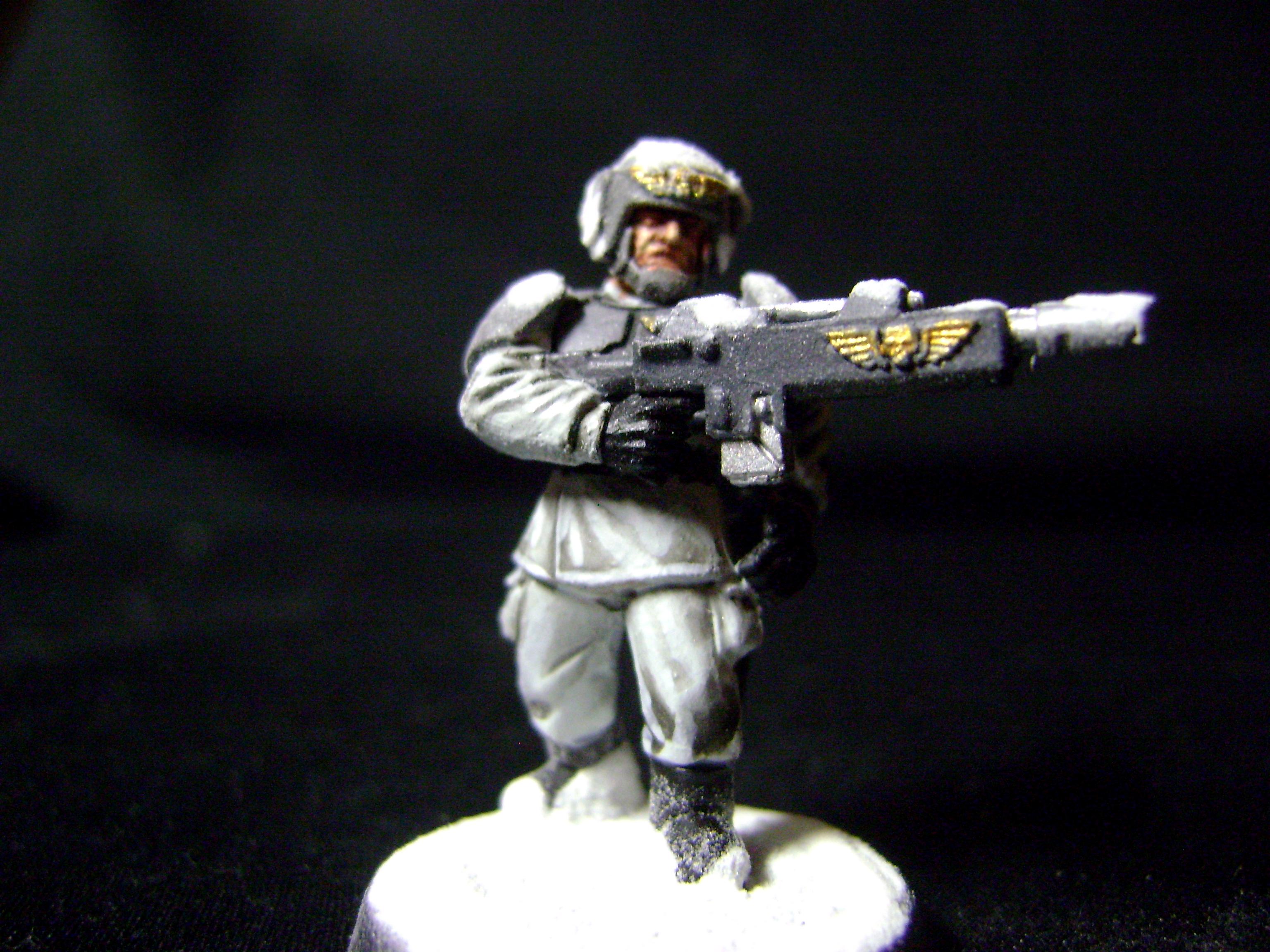Base, Commissar, Female, Female Commissar, Guard, Imperial Guard, Snow Basing