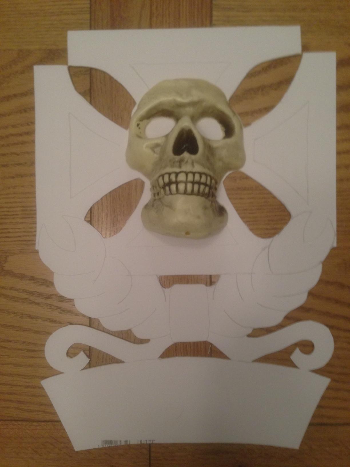 Stuck it onto thick card and made a Skull fit