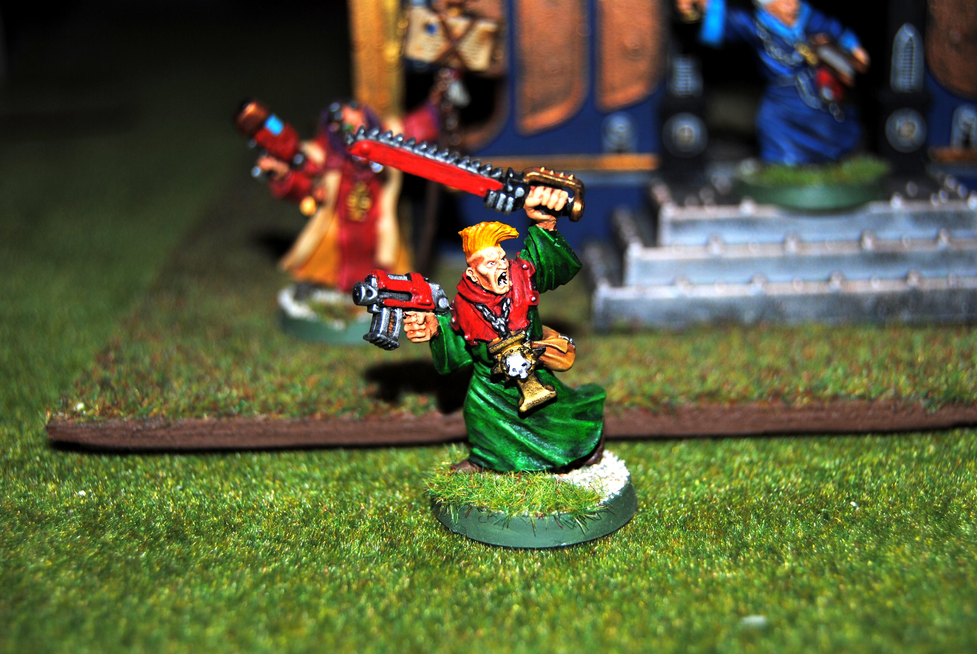 Adepta Sororitas, Bolt Pistol, Chainsword, Priest