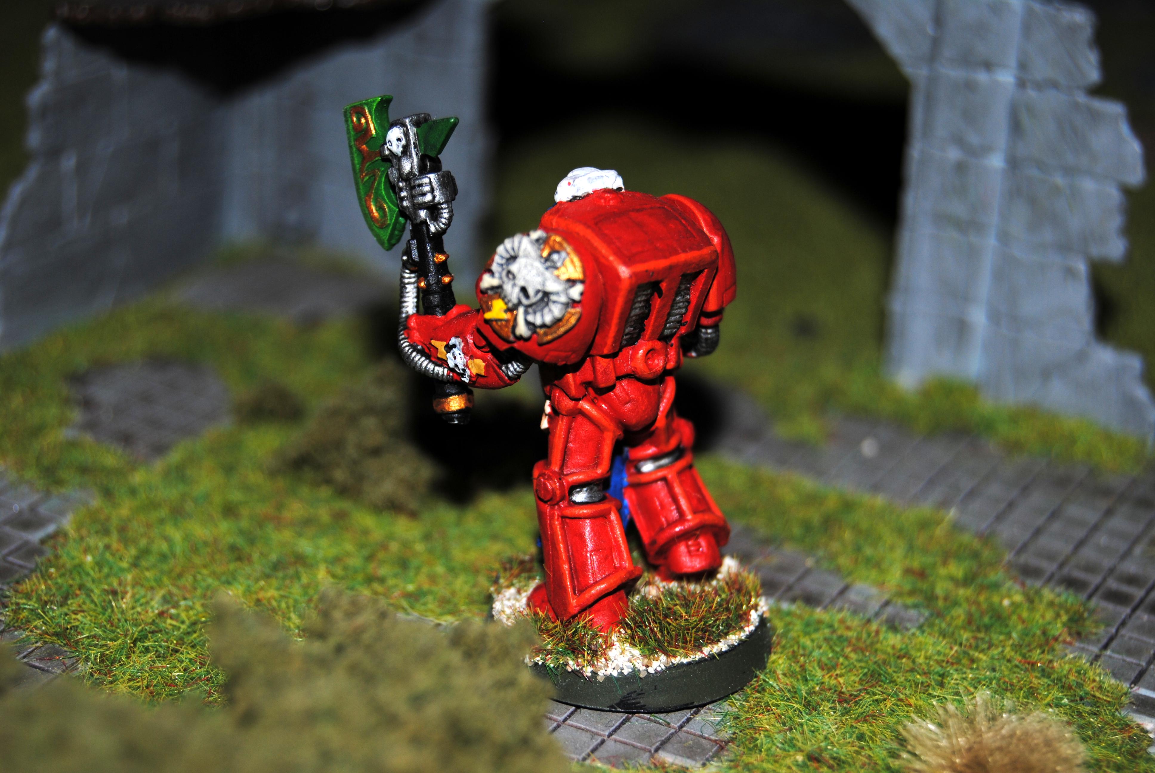 Blood Angels, Force Axe, Librarian, Space Marines, Stormbolter, Terminator Armor