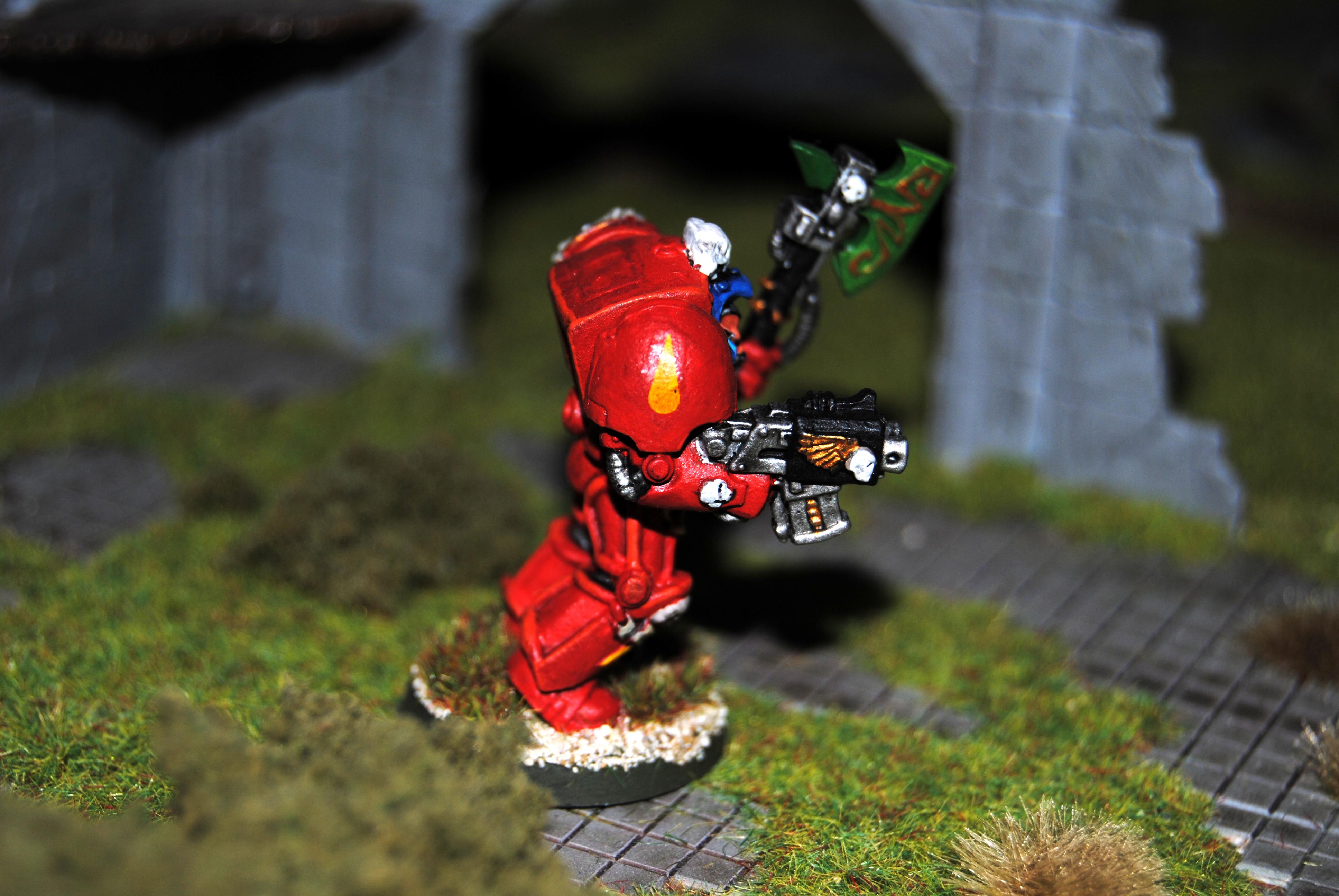 Blood Angels, Force Axe, Librarian, Space Marines, Stormbolter, Terminator Armor