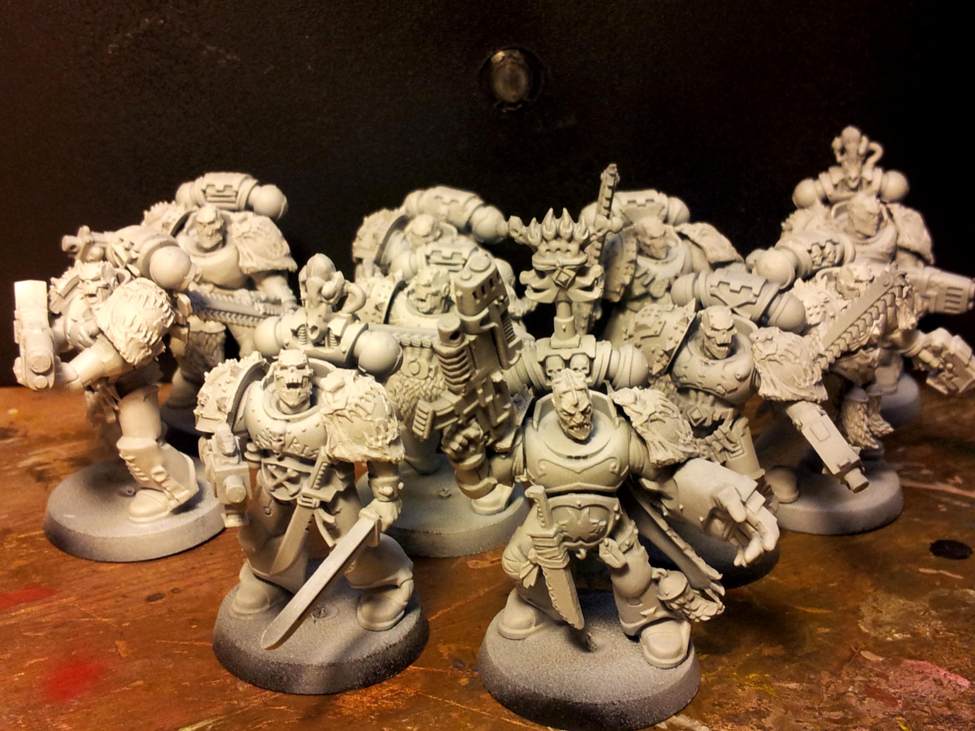 Chaos, Chaos Space Marines, Conversion, Puppet Wars, Space Wolves, Warband, Warhound, World Eaters
