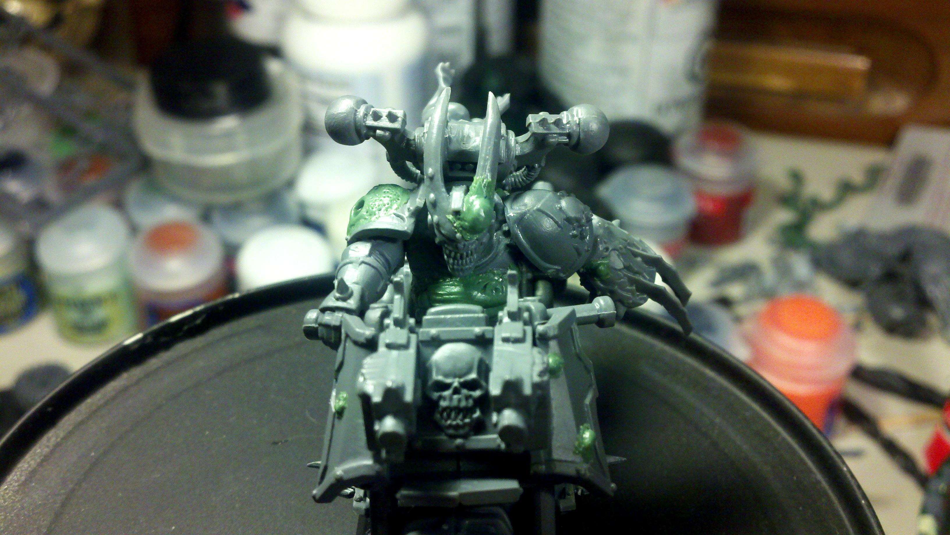 Chaos, Nurgle, Nurgle Lord on bike (WIP)