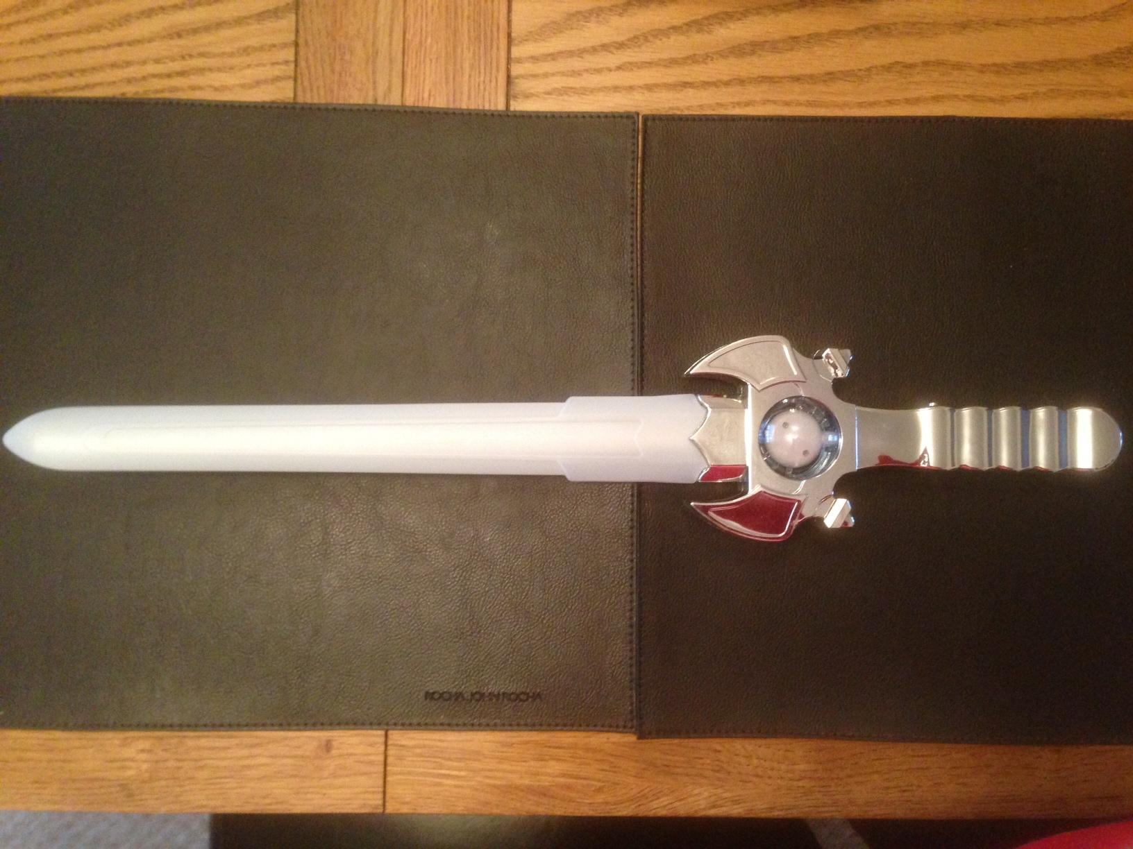 Here is Poppys power swrod, it glows up and makes some sounds, she will love it
