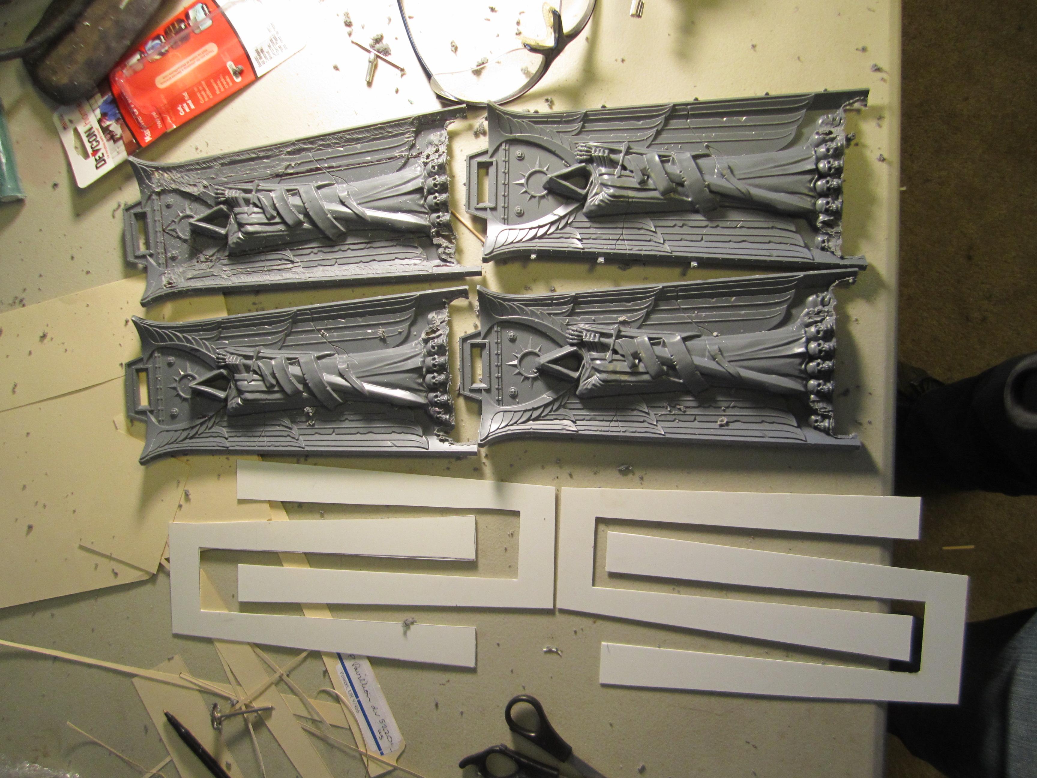 Four faces ground down and four plastic inlay cut