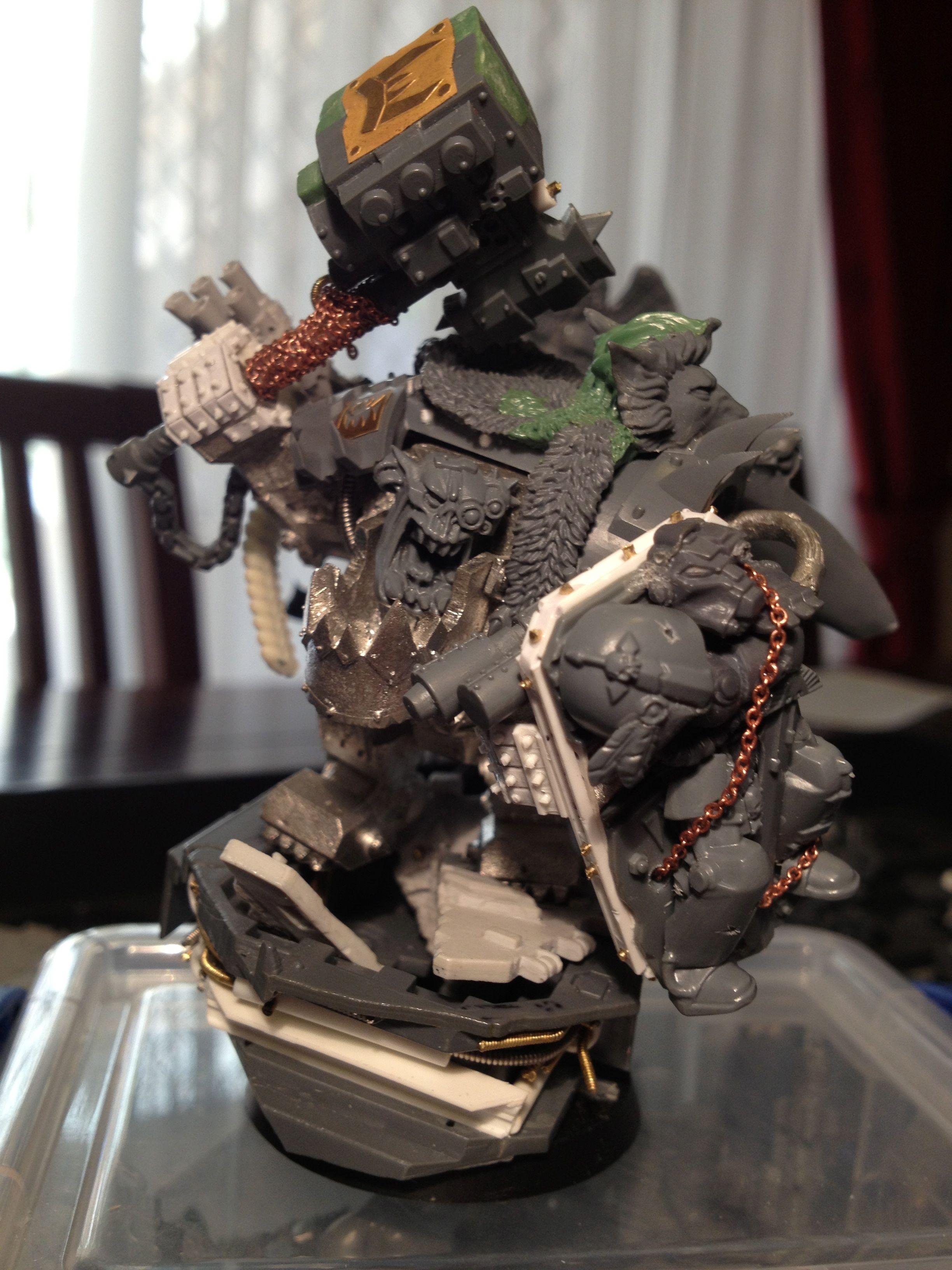 Da Dark Angelz, Orks, Warboss, Work In Progress