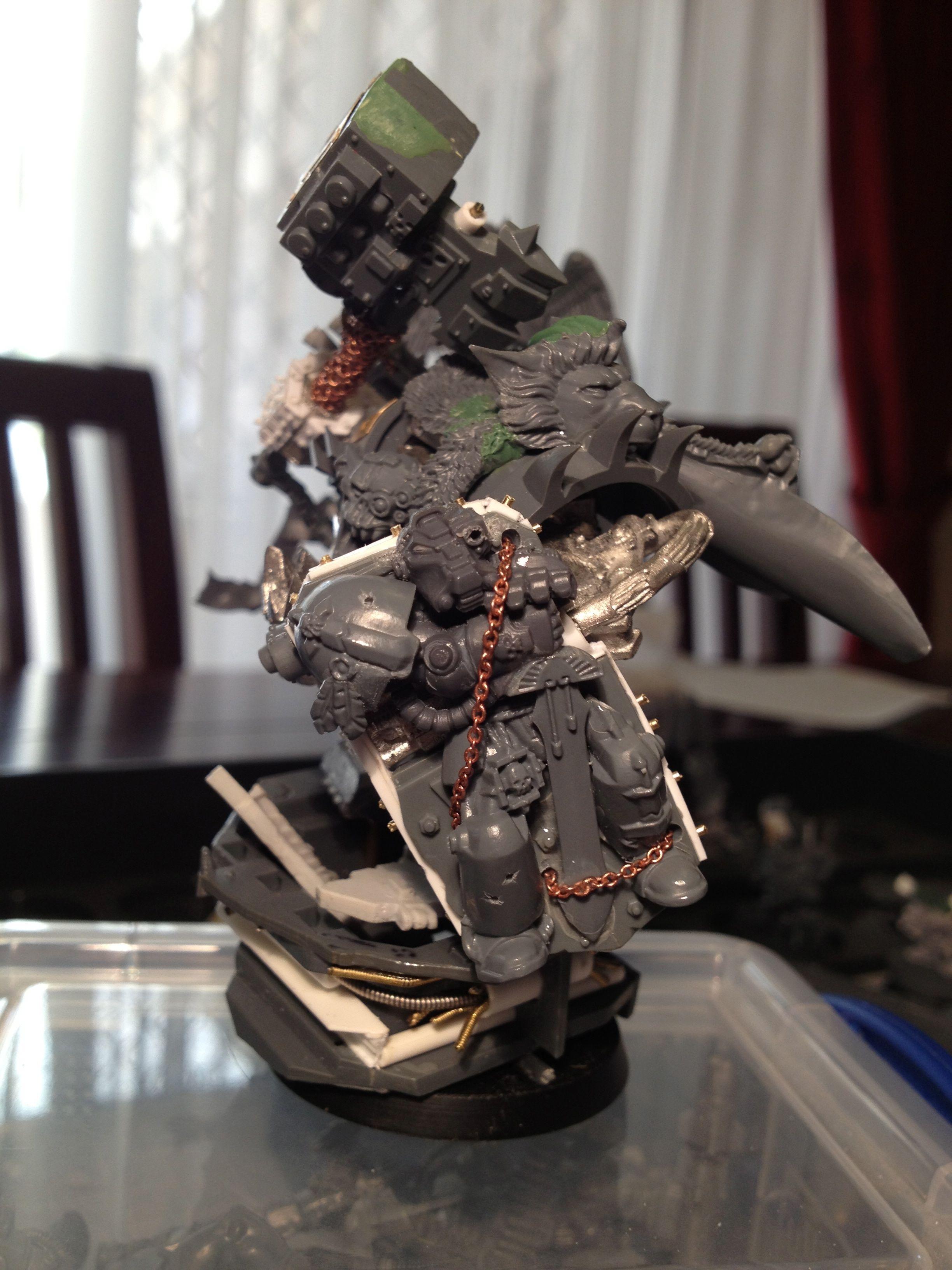 Da Dark Angelz, Orks, Warboss, Work In Progress