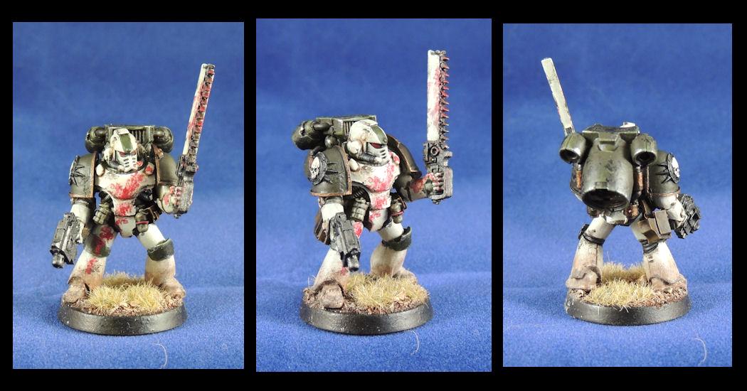 Death Guard assault marine in Mk IV armor
