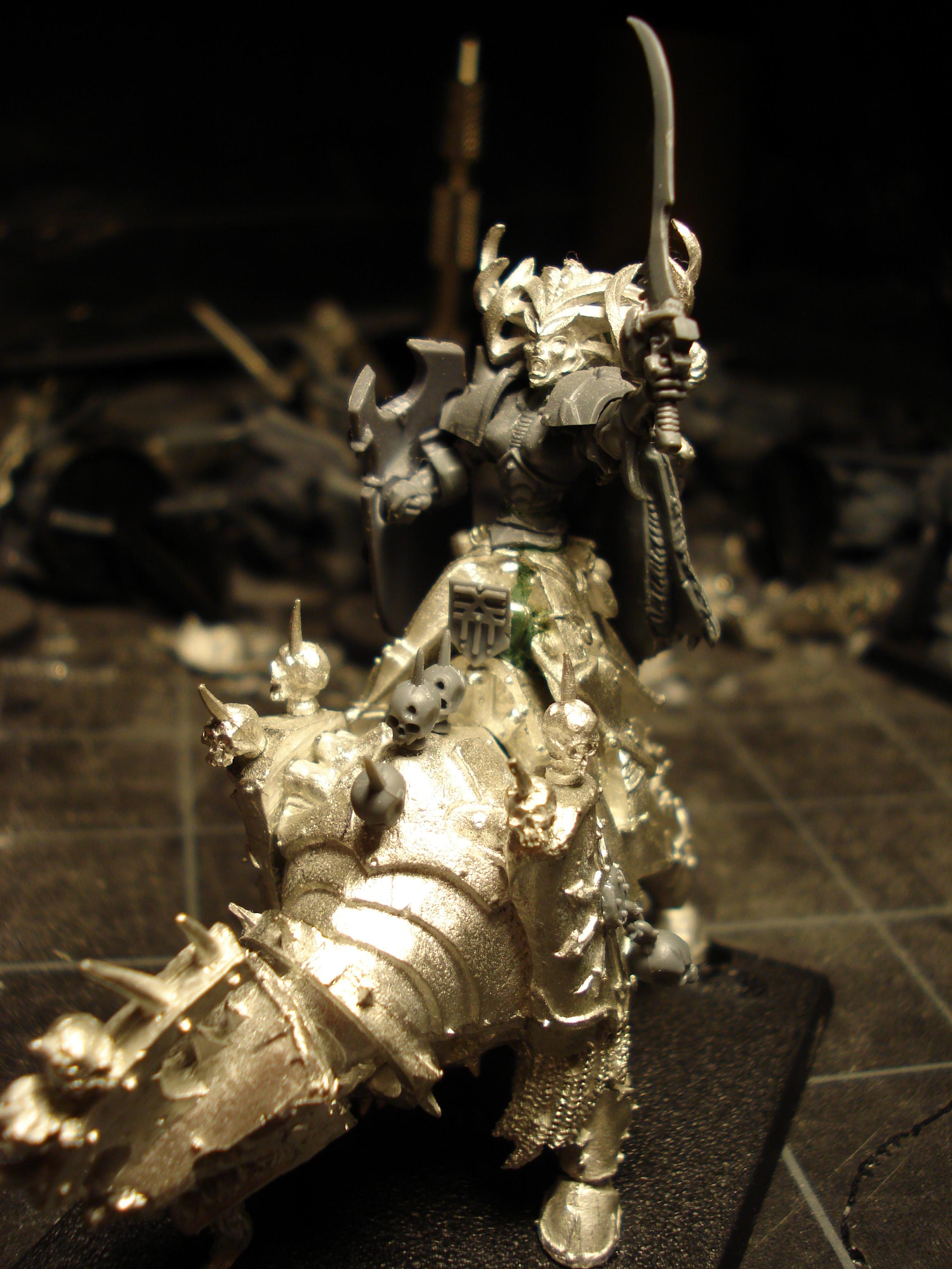 Blade, Chaos, Dark Elves, Female, Juggernaught, Khorne, Lord, Mount, Mounted, Warriors, Warriors Of Chaos