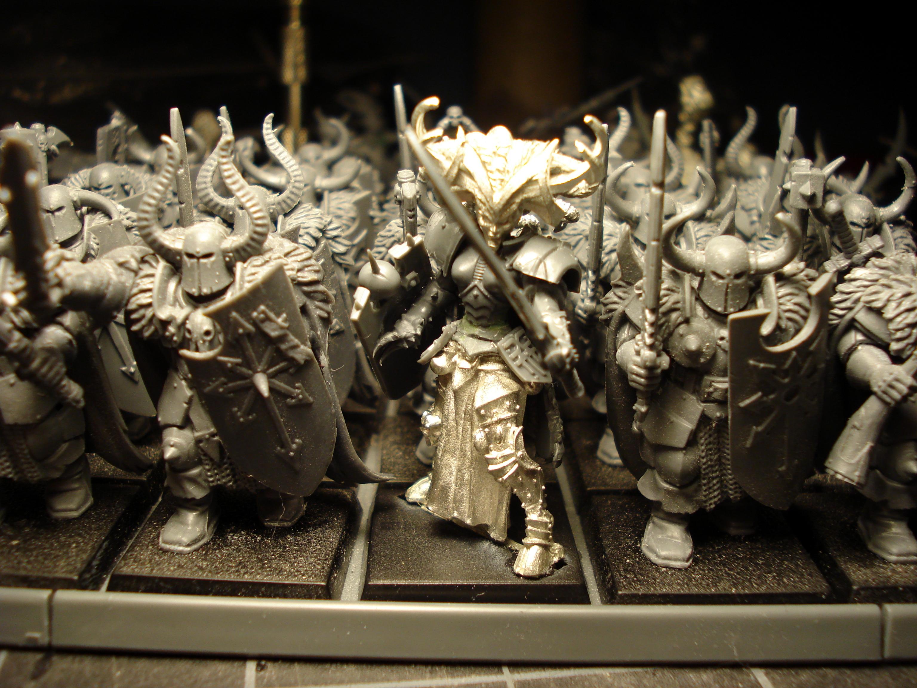 Chaos, Dark Elves, Feet, Female, Juggernaught, Khorne, Lord, Nurgle, Shield, Sword, Warriors, Warriors Of Chaos