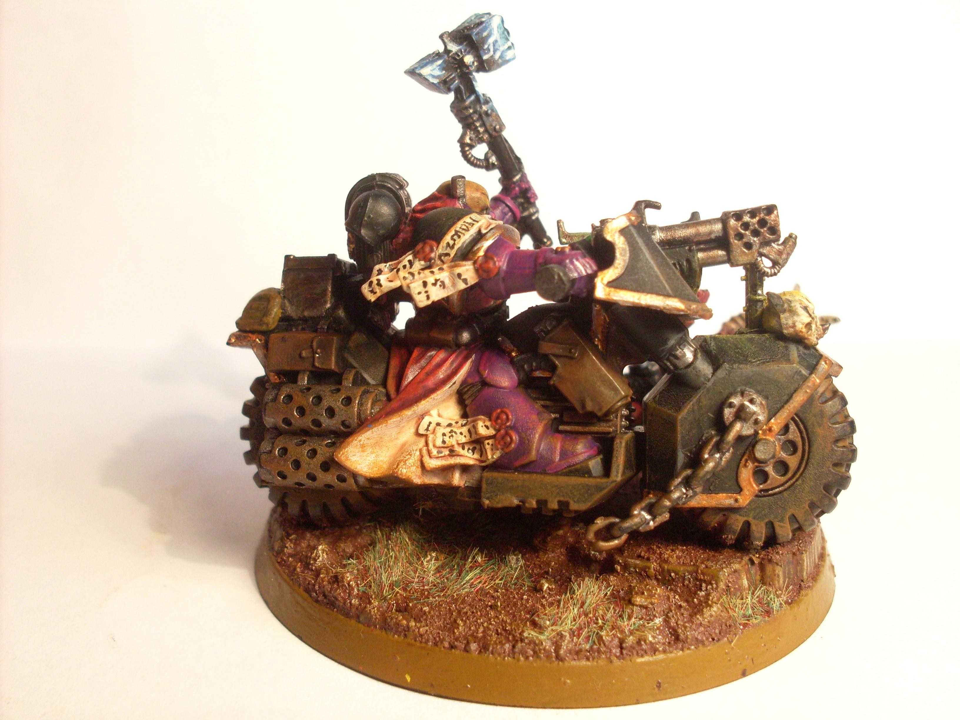 Bike, Black, Chaos, Commander, Multi Melta, Purple, Space Marines, Thunder Hammer, Vulkan, Word Bearers