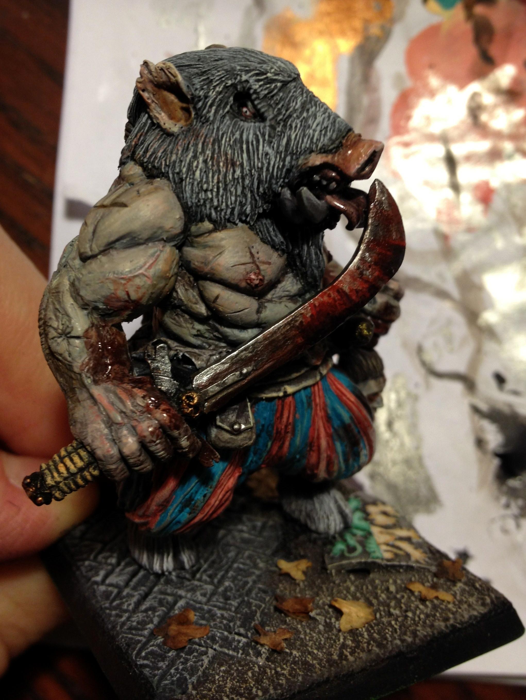 Beast, Boar, Hired Sword, Manboar, Mordheim - manboar - Gallery ...