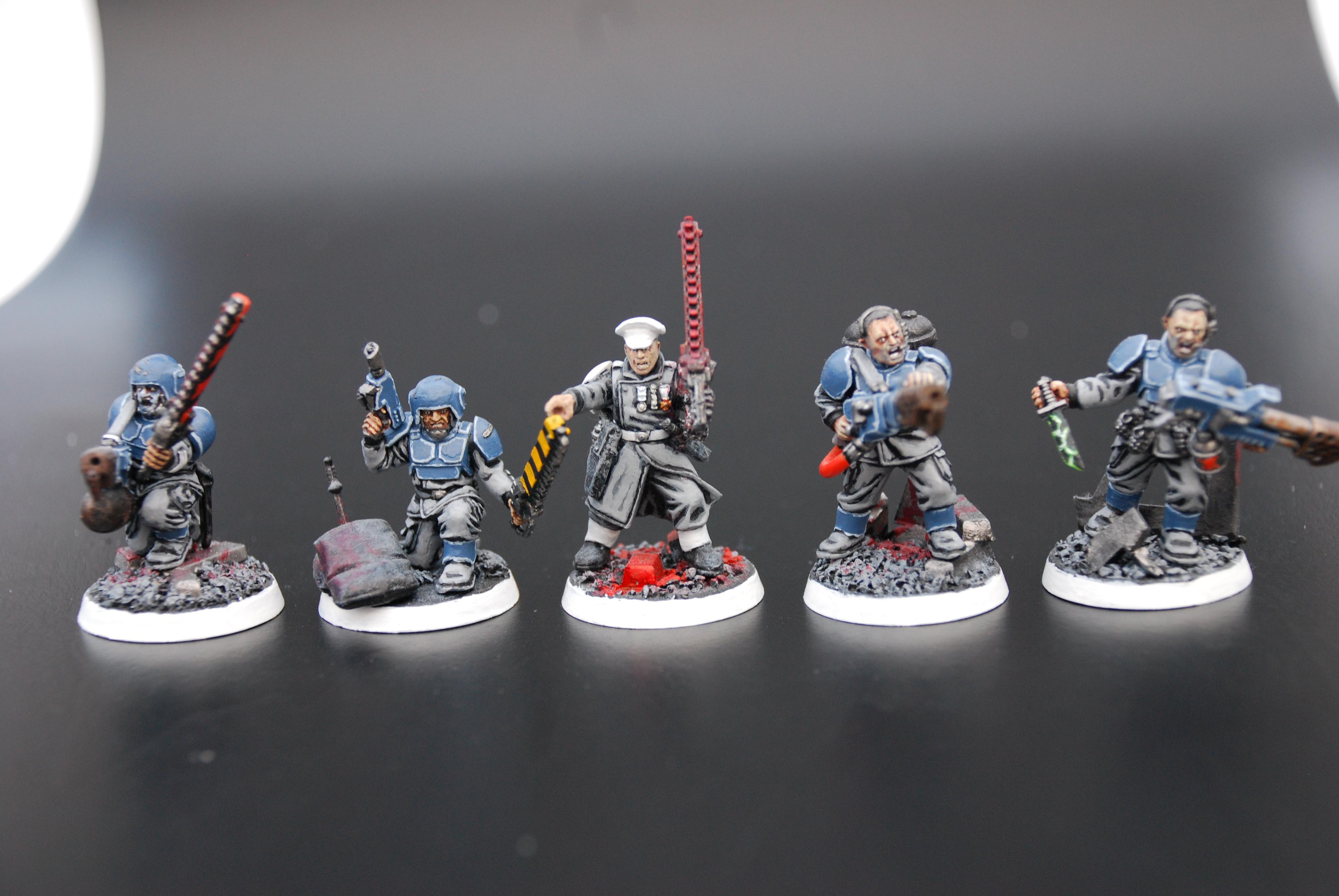 Command Squad, Flamers, Guardsmen, Imperial Guard, Infantry, Platoon Command Squad, Troops, Warhammer 40,000