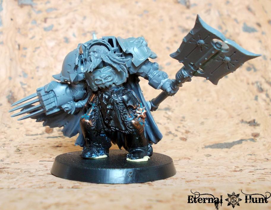 Chaos, Chaos Lord, Chaos Space Marines, Joras Turnpelt, Khorne, Khorne Wolves, Renegades, Space Wolves, Terminator Armor, Traitor Marines, Traitor Wolves, Warhammer 40,000, Wolf Lord, Work In Progress