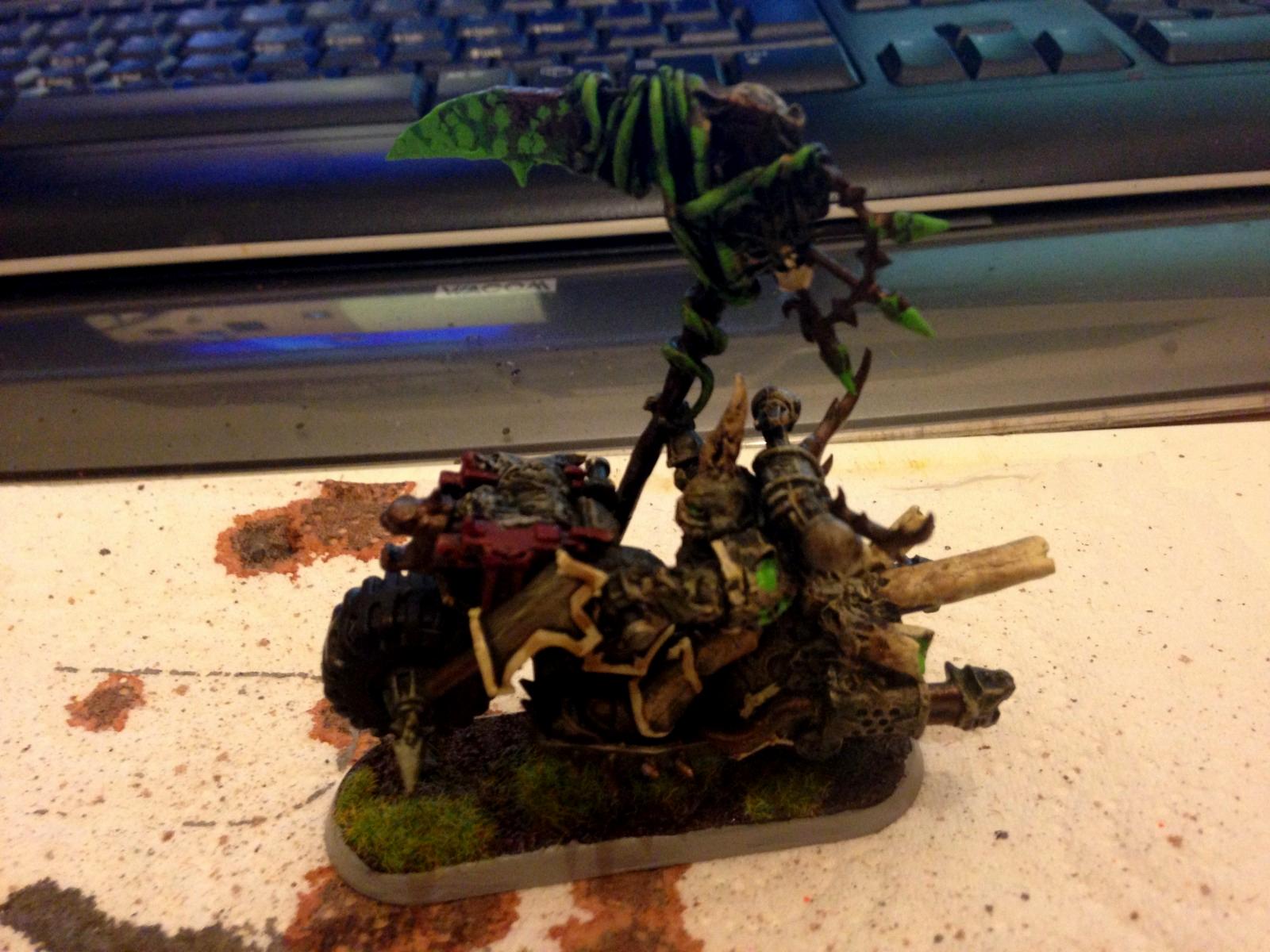 Bike, Chaos, Lord, Nurgle, Power Axe, Scythe