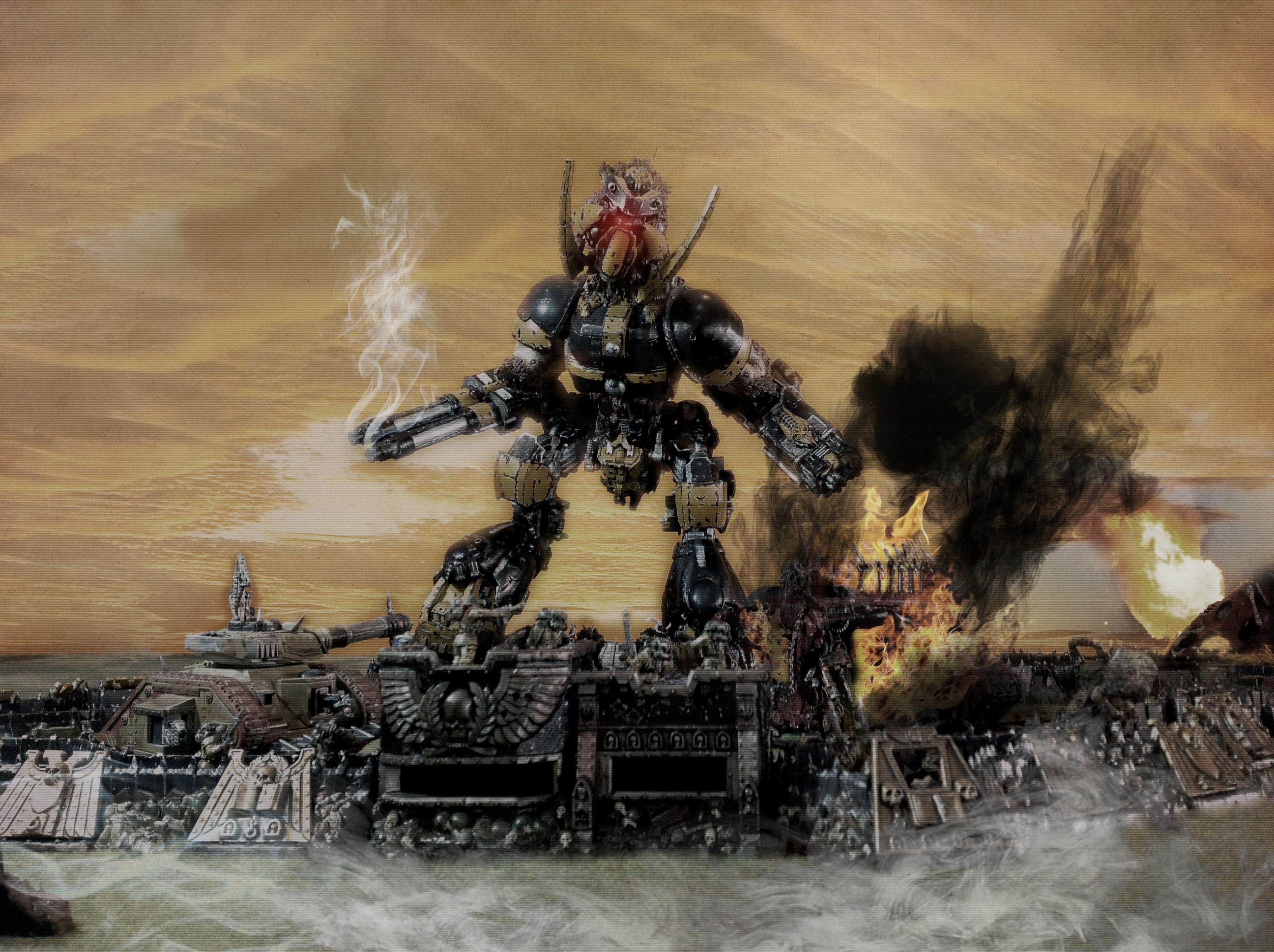 Beast, Beastmen, Cygor, Mercenary, Metal, Pattern, Space, Space Marines, Titan, Warhammer 40,000, Warhound, Wolves
