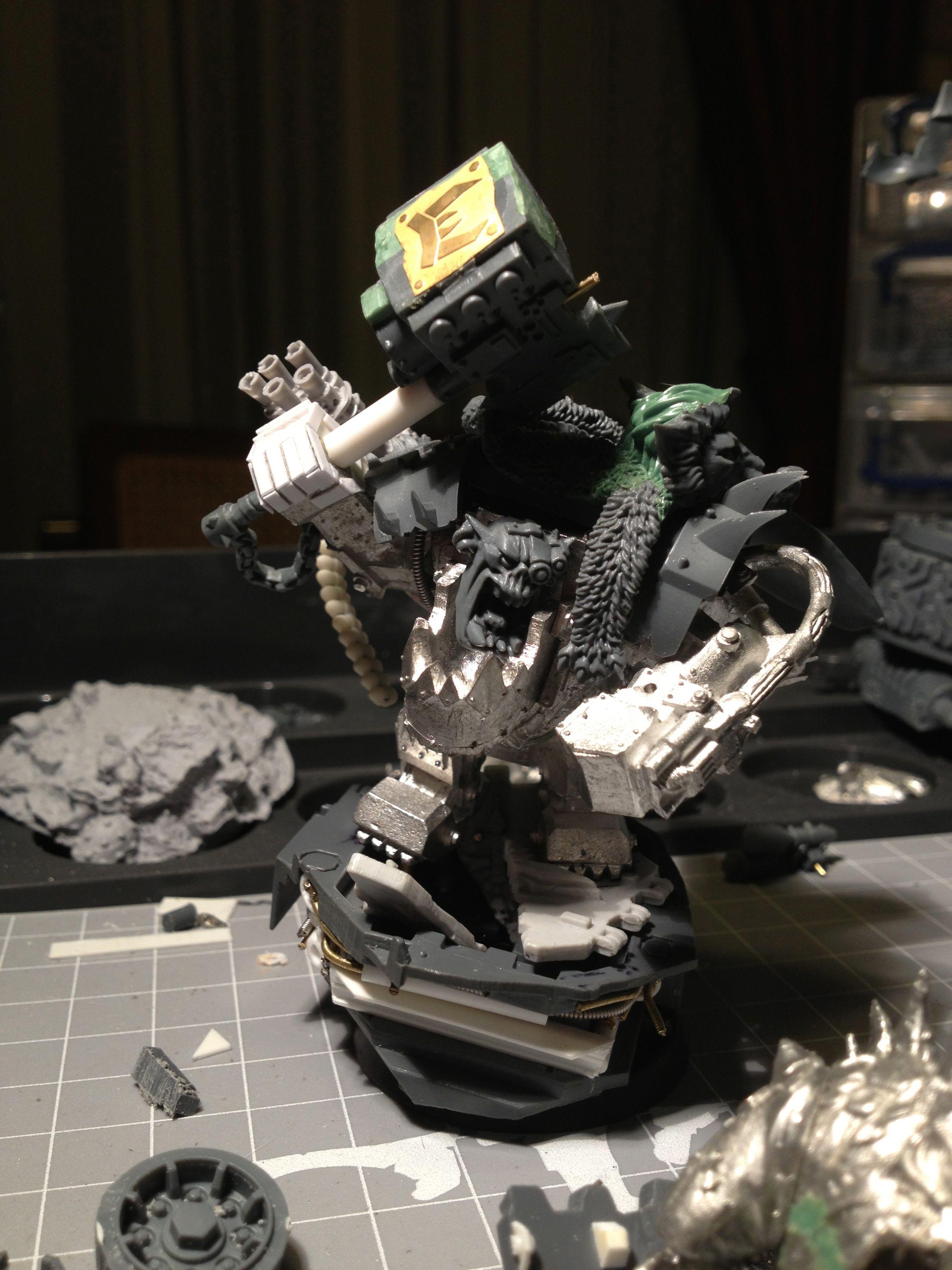 Da Dark Angelz, Orks, Warboss, Work In Progress